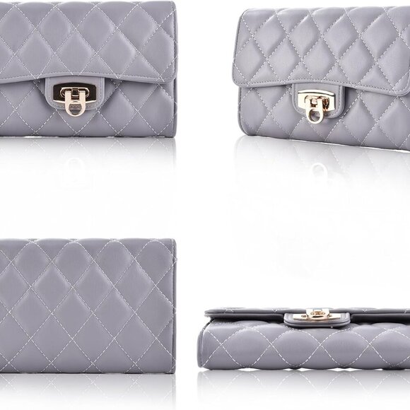 Small Quilted Crossbody Bag for Women - Phone Purse with Card Slots,Trendy Shoul - Picture 7 of 7